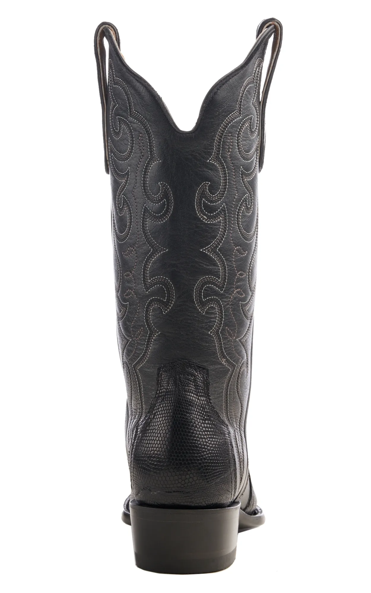 Cavender's Women's Black Lizard Triad Snip Toe Exotic Cowboy Boots