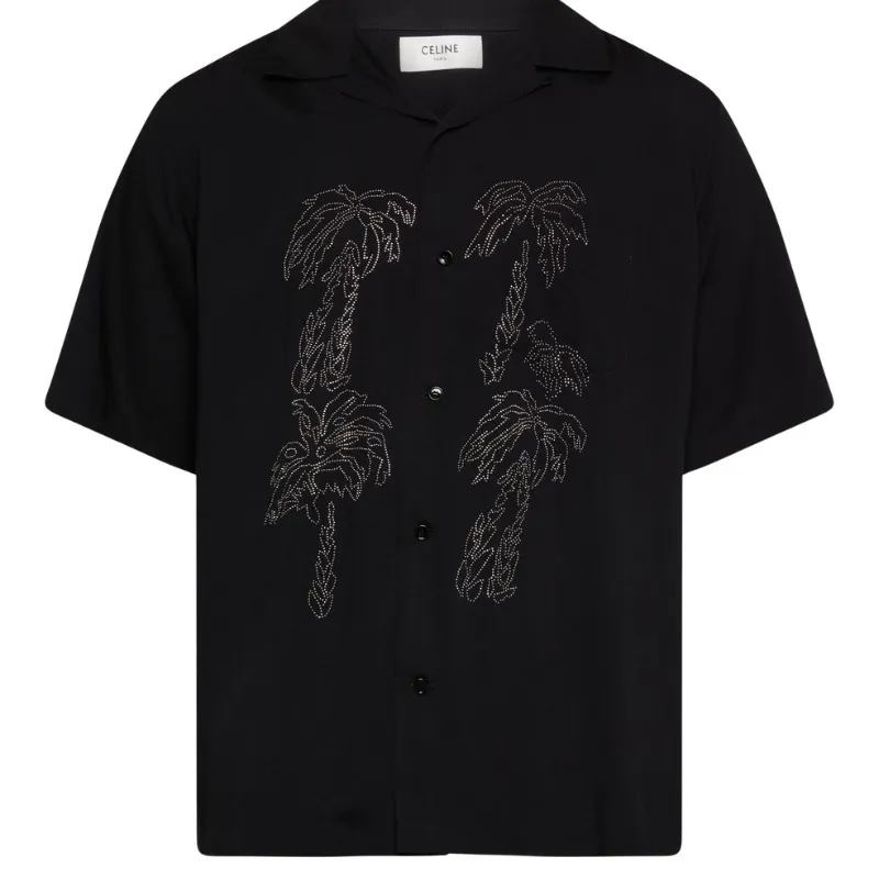 CELINE  |[VIP SALE] Palm tree Embroidered hawaiian shirt