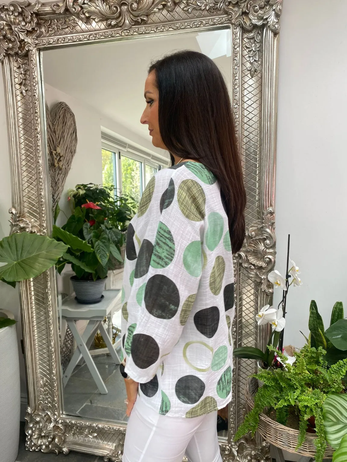 Circle Print Top Darby