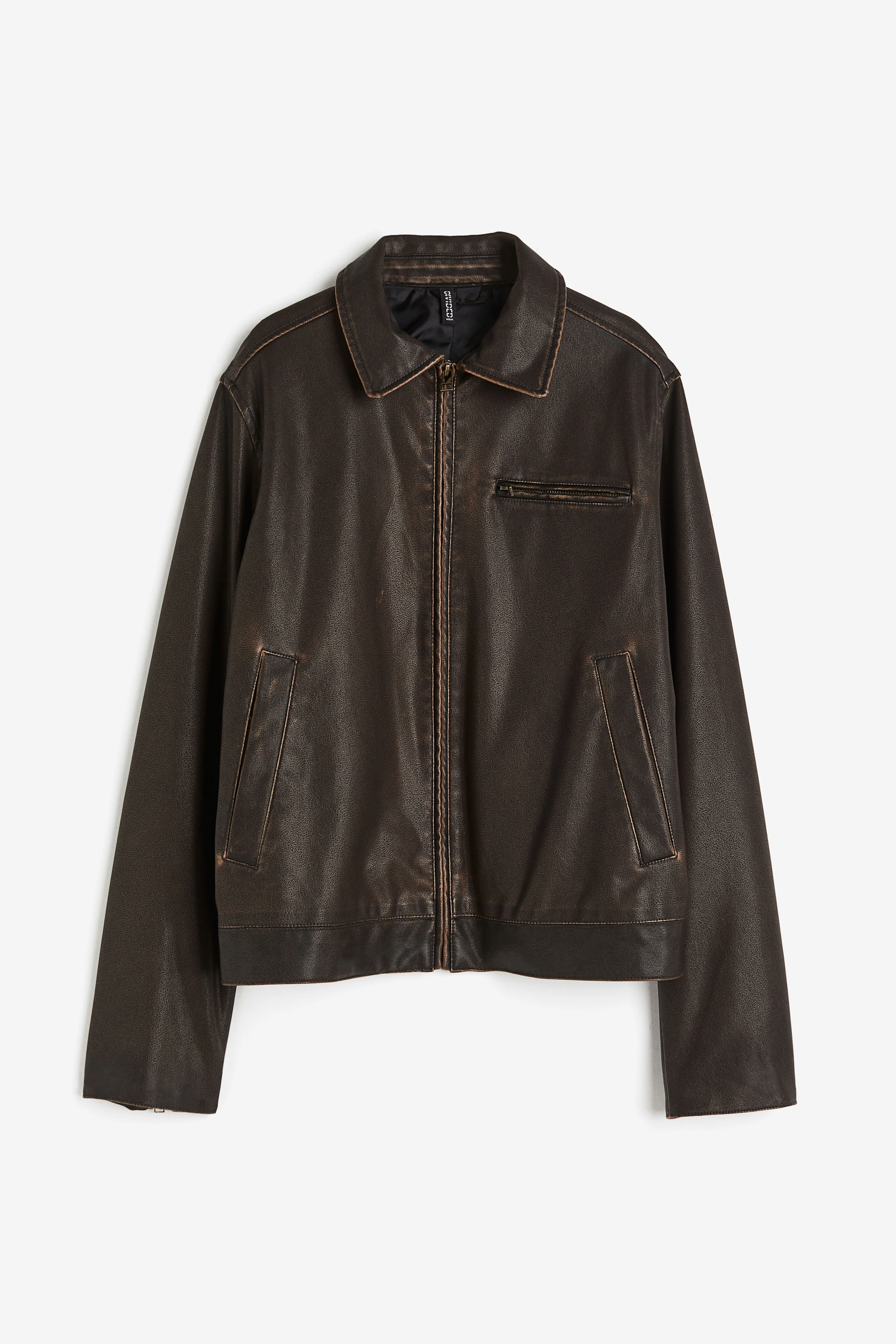 Coated jacket - Long sleeve - Regular length - Dark brown - Ladies | H&M GB