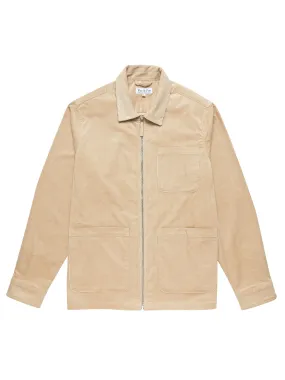 Cord Zip-Up Jacket - Light Stone