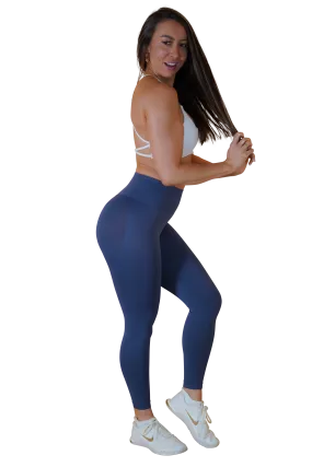 CORE SCRUNCH LEGGINGS - STEEL BLUE