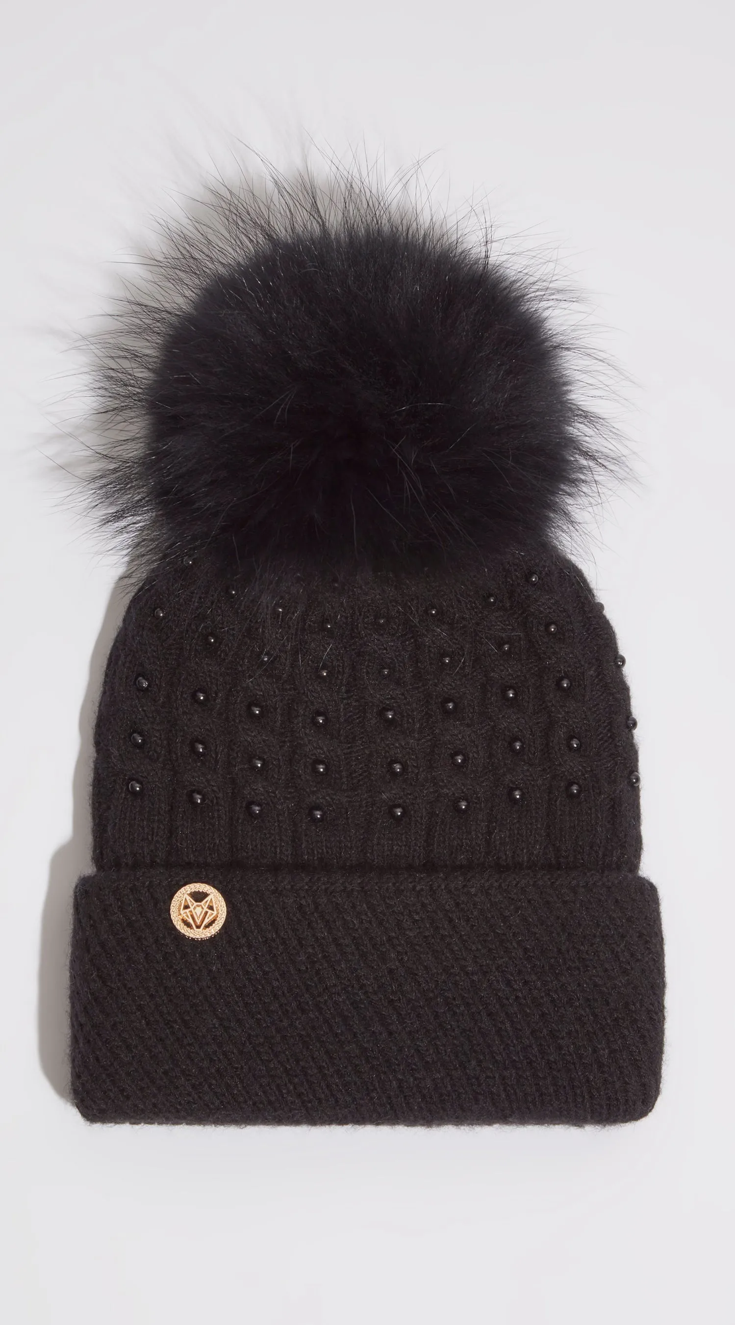 Cressida Pom Pom Hat - Black