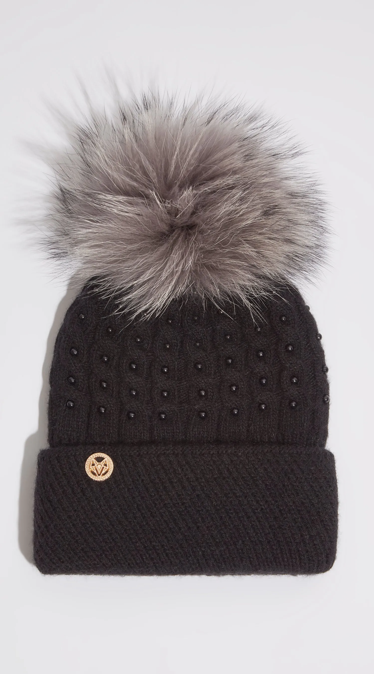 Cressida Pom Pom Hat - Black