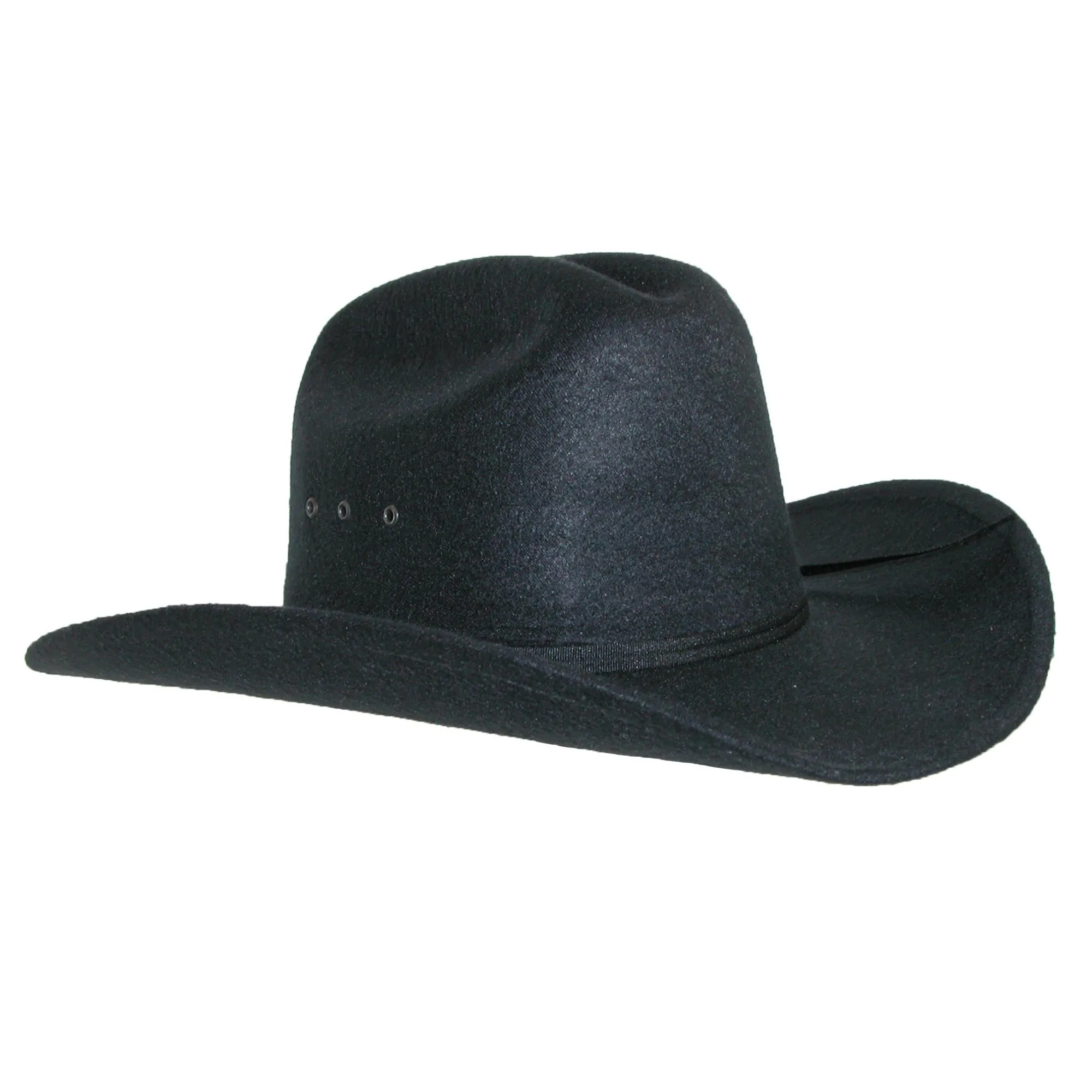 CTM Men's Wool Felt Wide Brim Cattleman Cowboy Western Hat