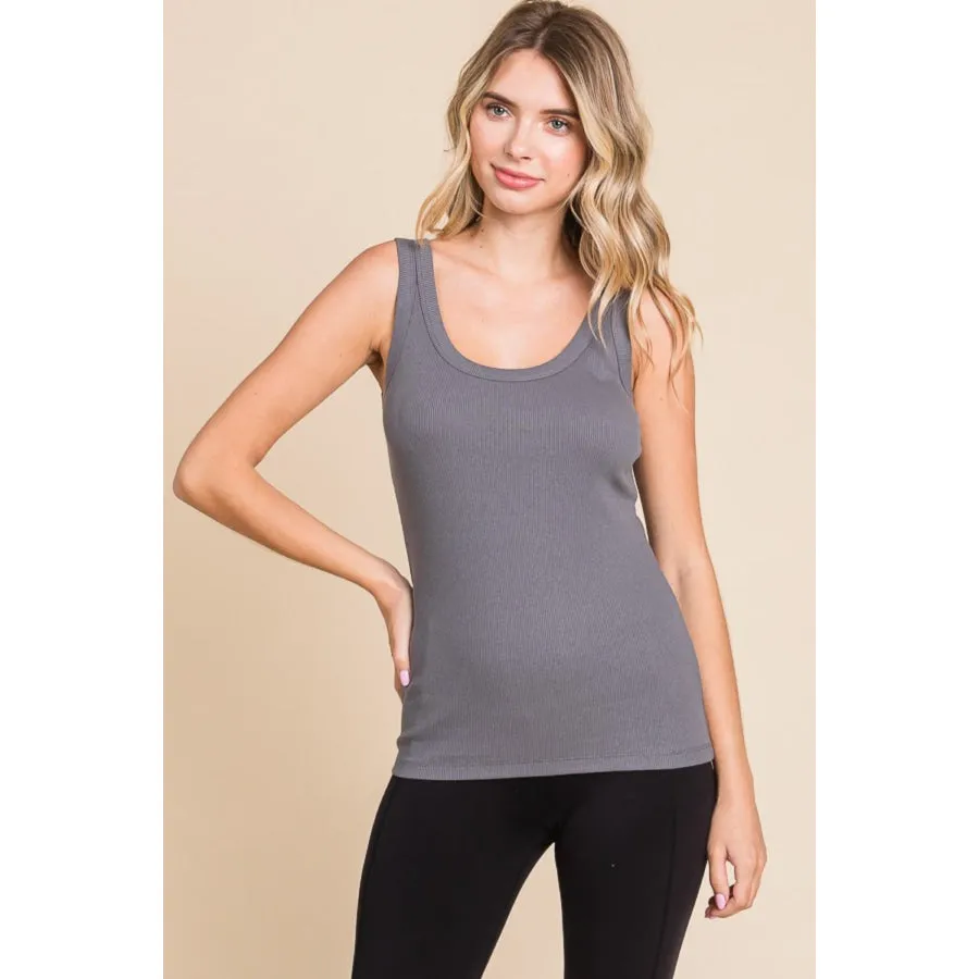 Culture Code Full Size Ribbed Scoop Neck Tank