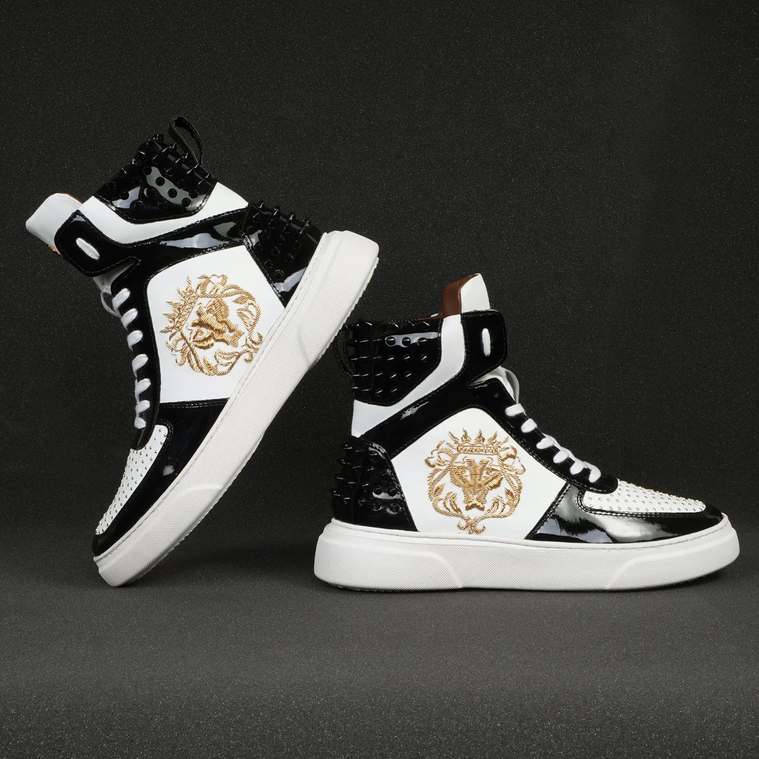 Customized Zardosi Lion High Top Sneaker