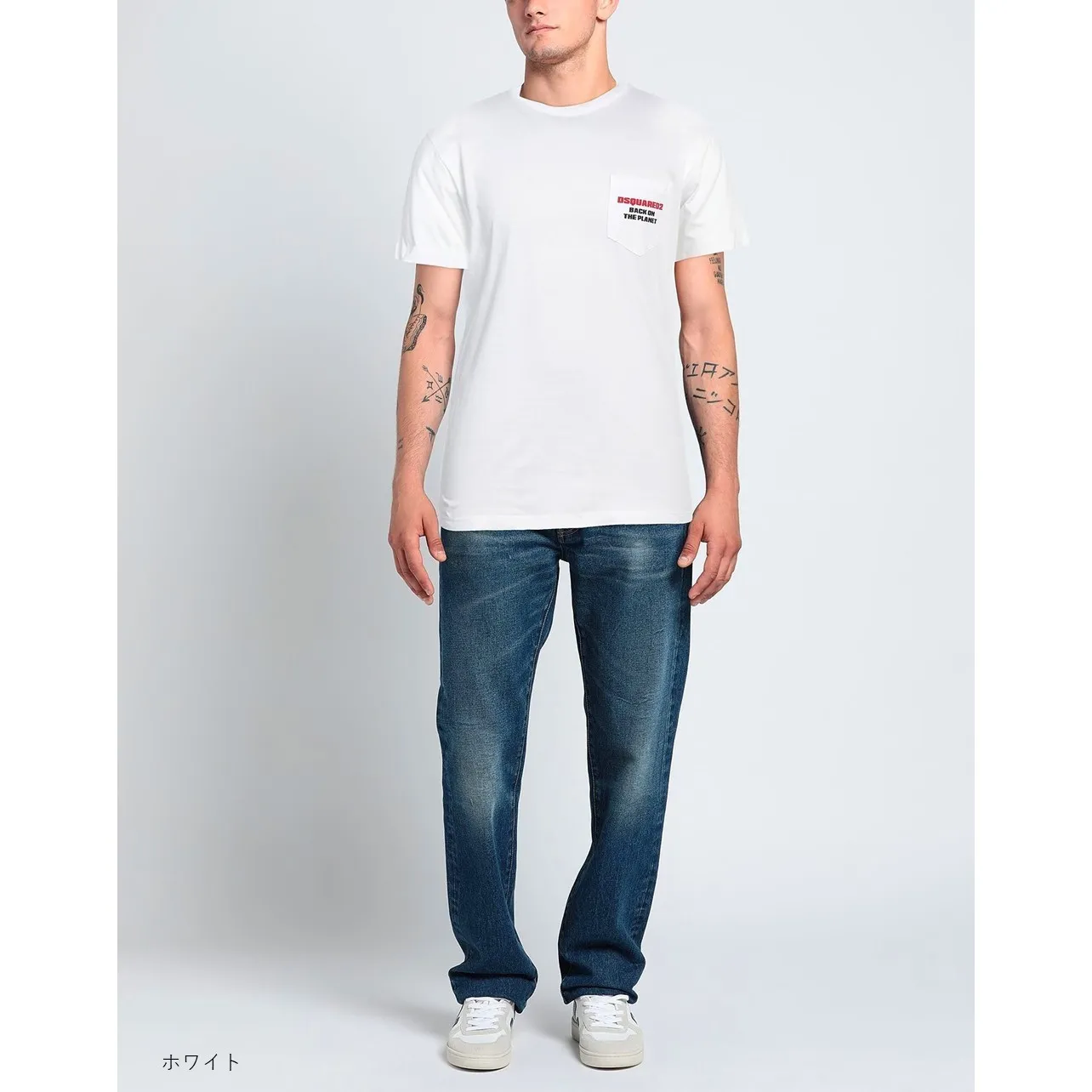 D SQUARED2  |Crew Neck Plain Cotton Short Sleeves Logo Luxury