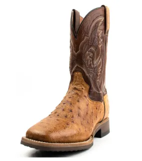 Dan Post Saddle Hand Quilled Ostrich Western Boot