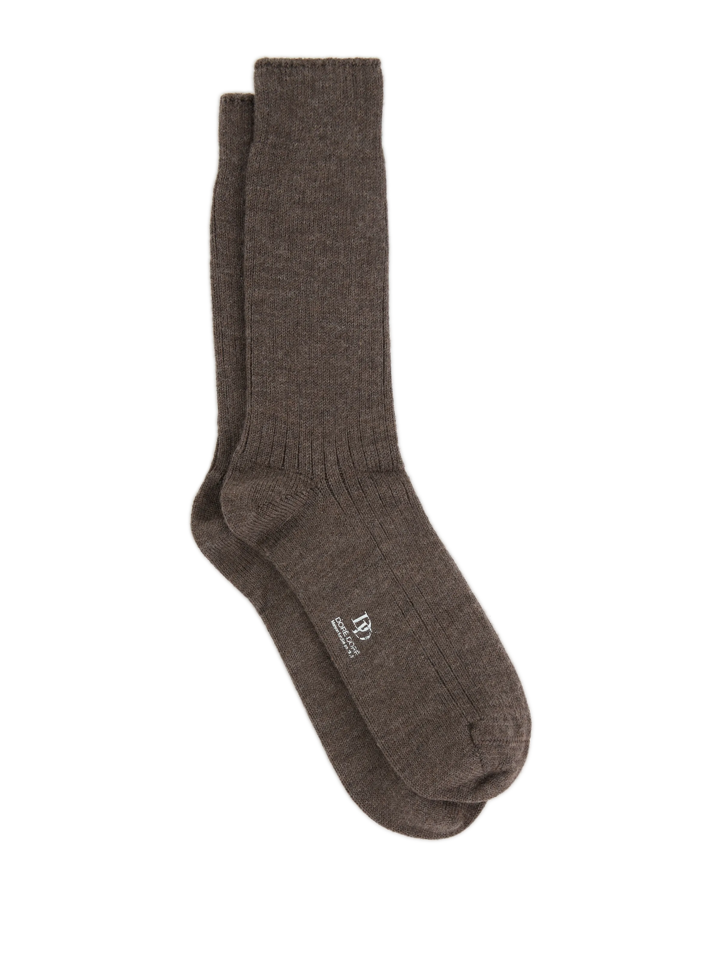 DORÉ DORÉ  Ribbed crew socks - Brown