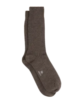 DORÉ DORÉ  Ribbed crew socks - Brown