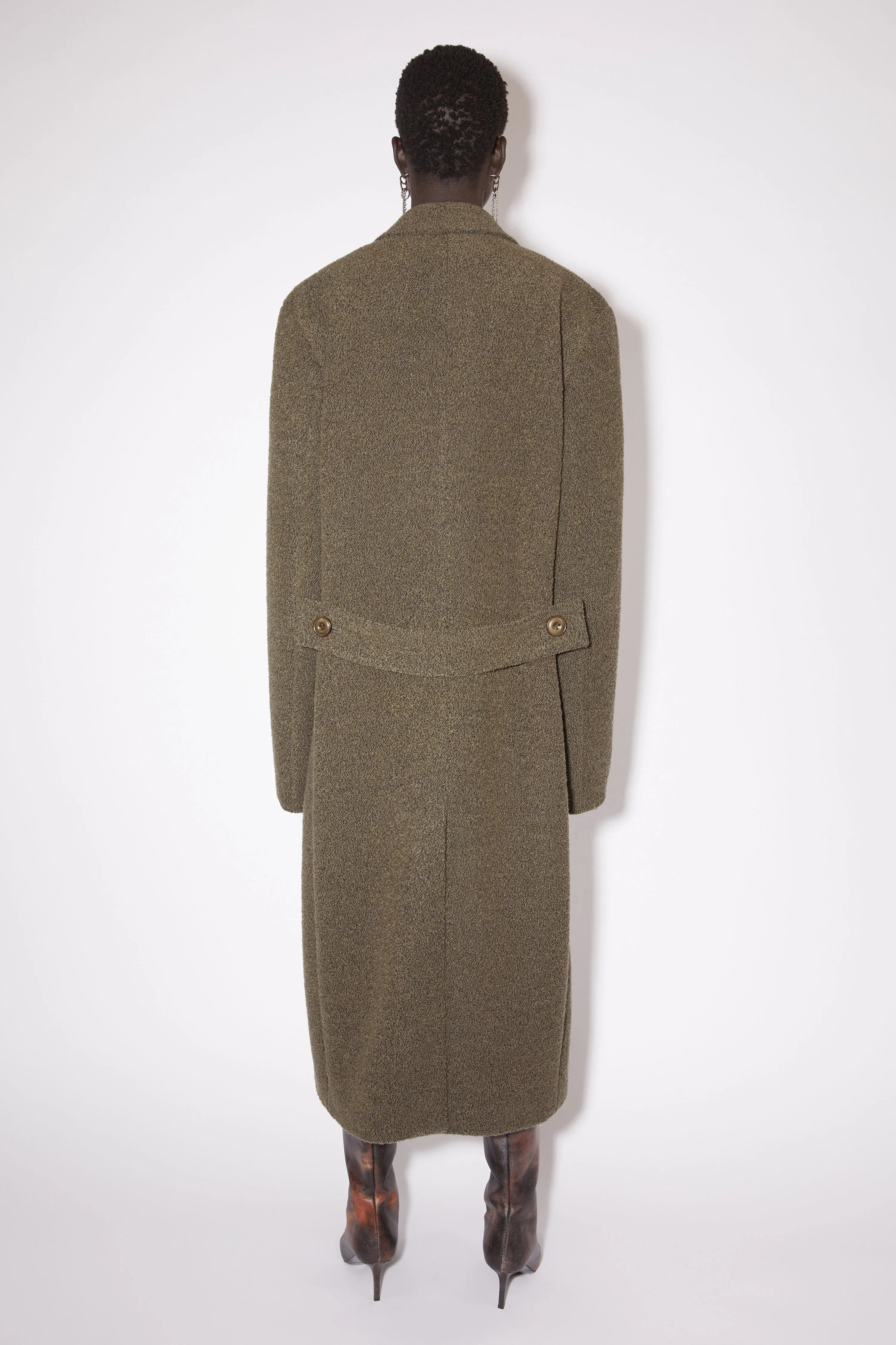 Double-breasted wool coat