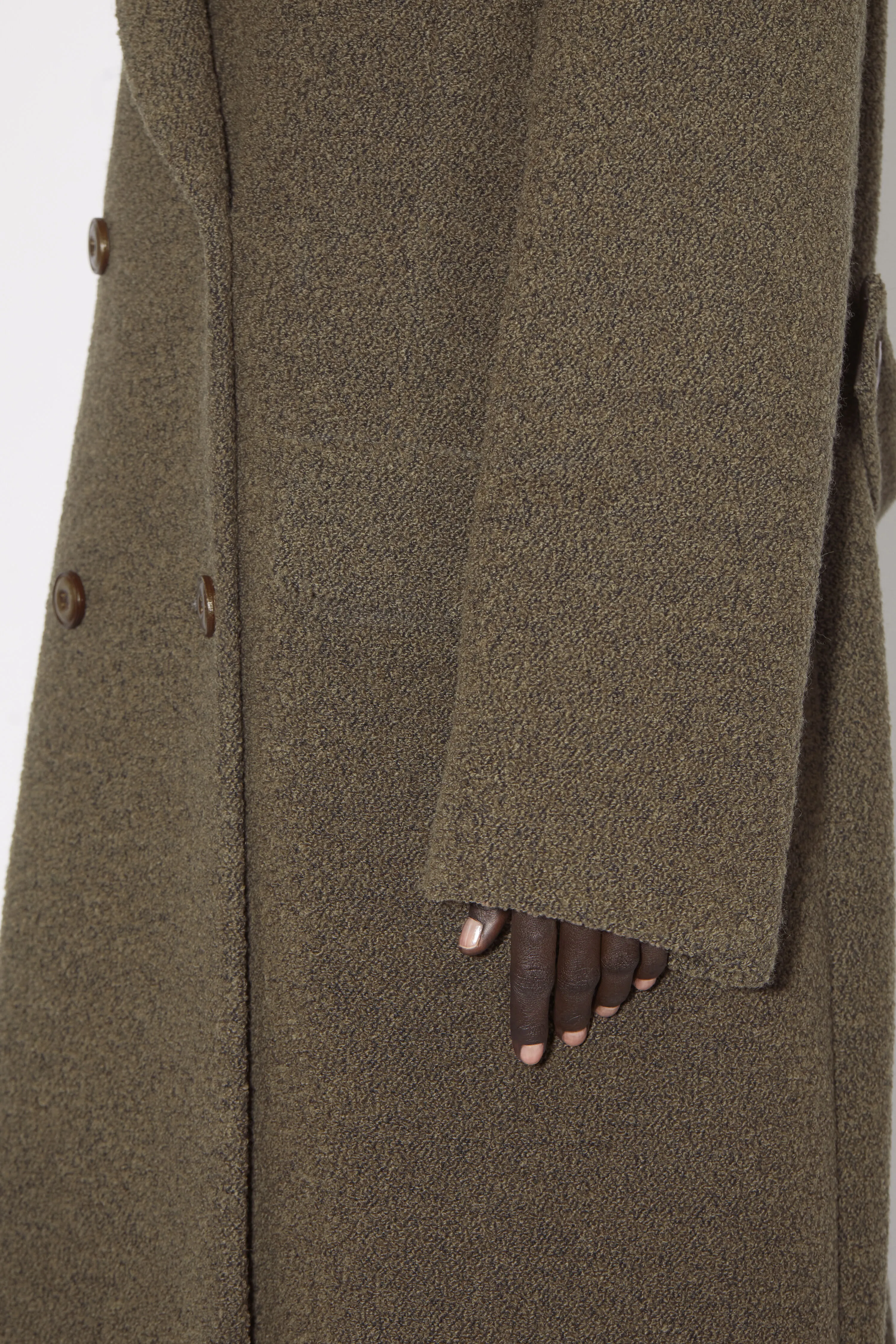 Double-breasted wool coat