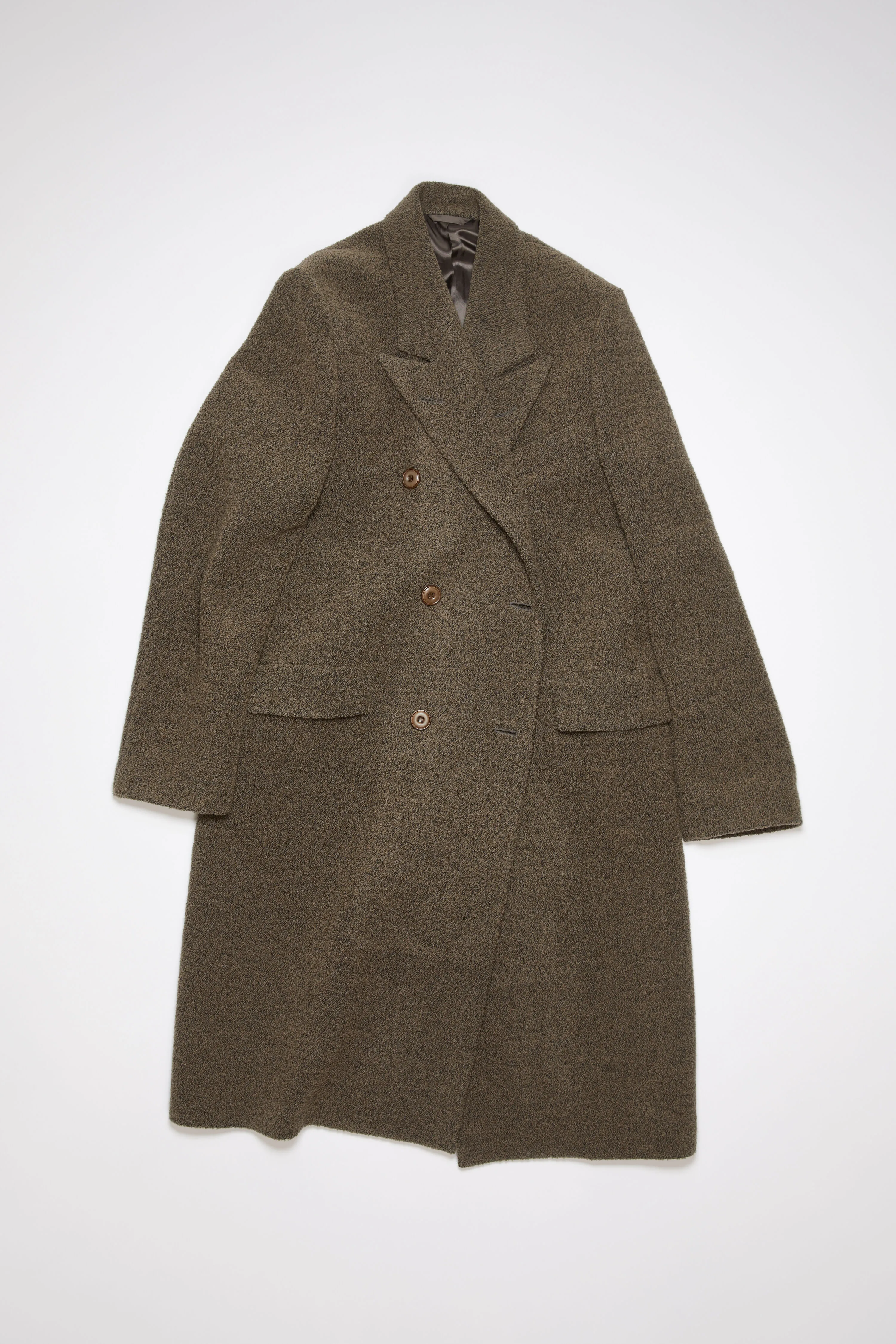 Double-breasted wool coat