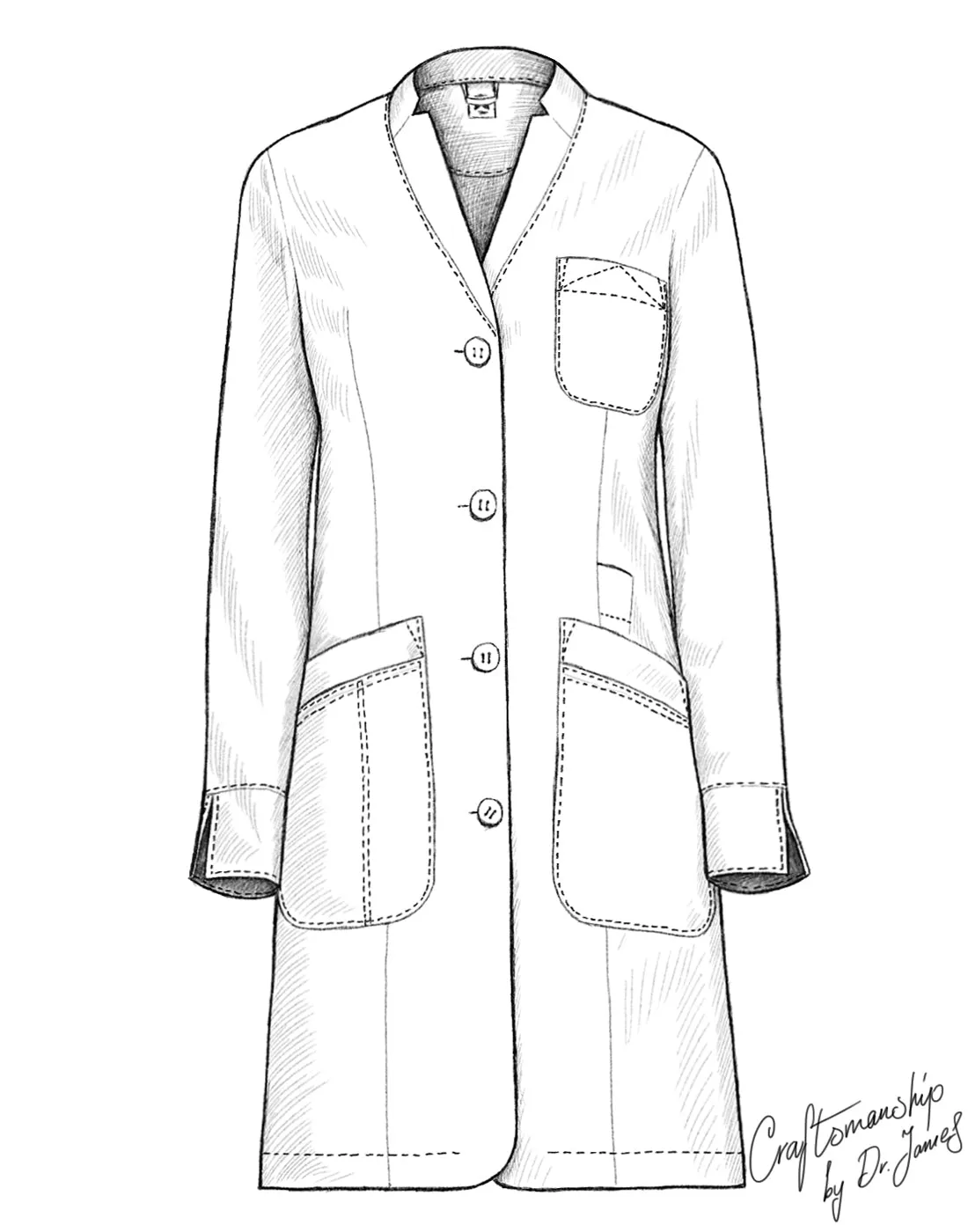 DR10 Ladies Lab Coat