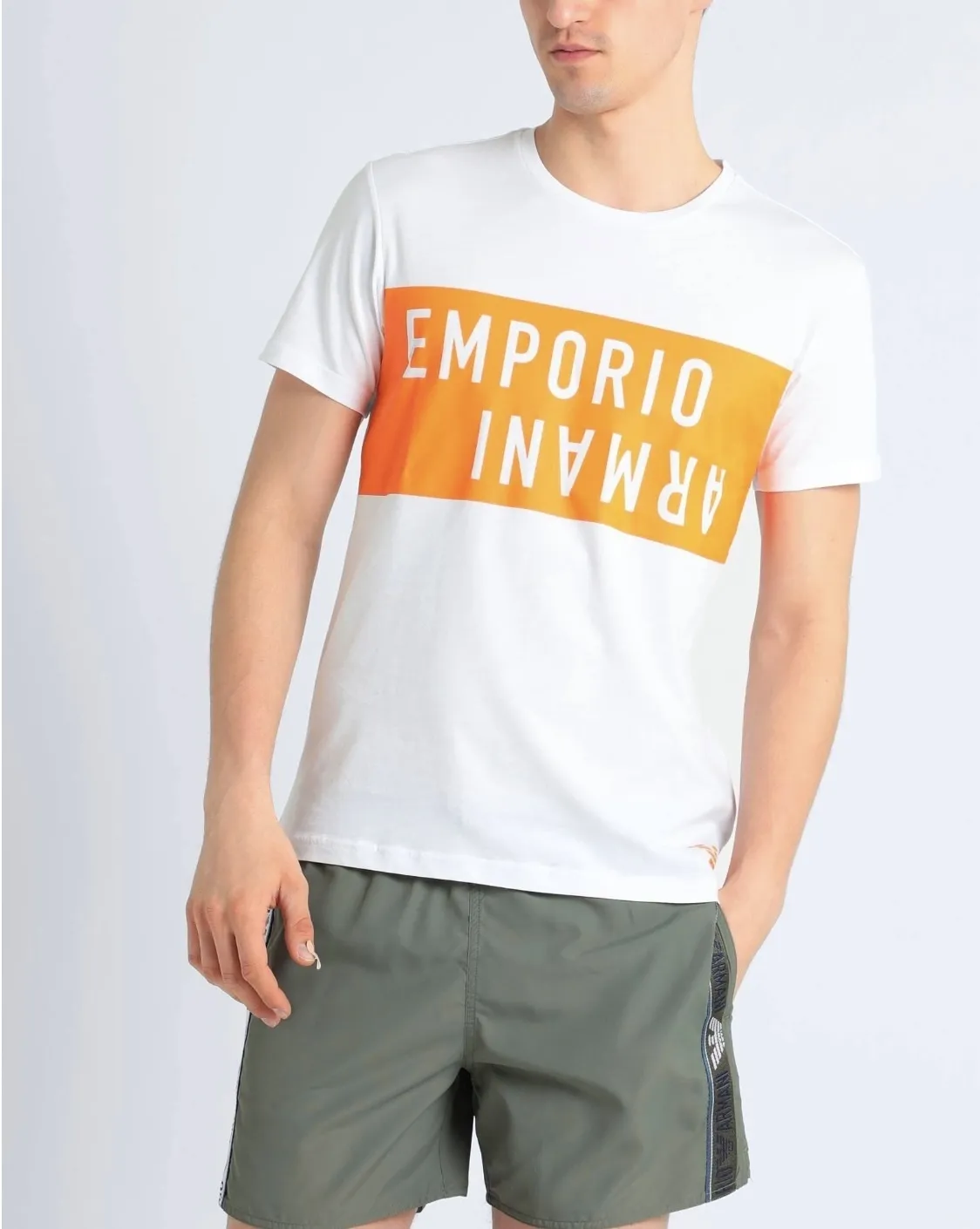 EMPORIO ARMANI  |Crew Neck Cotton Short Sleeves Logo Crew Neck T-Shirts