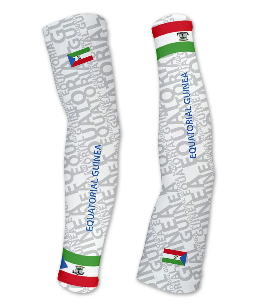 Equatorial Guinea ScudoPro Compression Arm Warmers Sleeves Unisex Walking/Cycling/Running/Golf