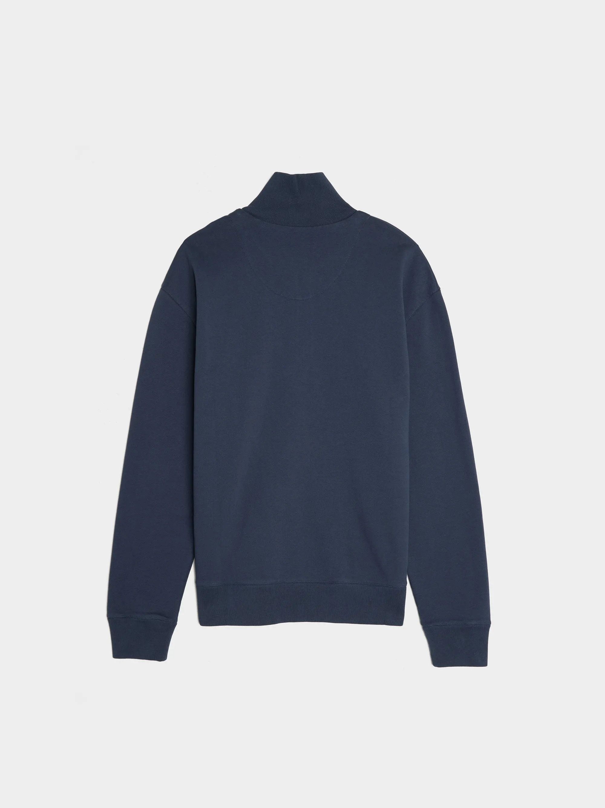 Fox Head Patch Comfort Half Zip Sweatshirt, Ink Blue