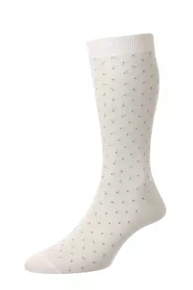 Gadsbury Motif Pin Dot Cotton Men's Socks