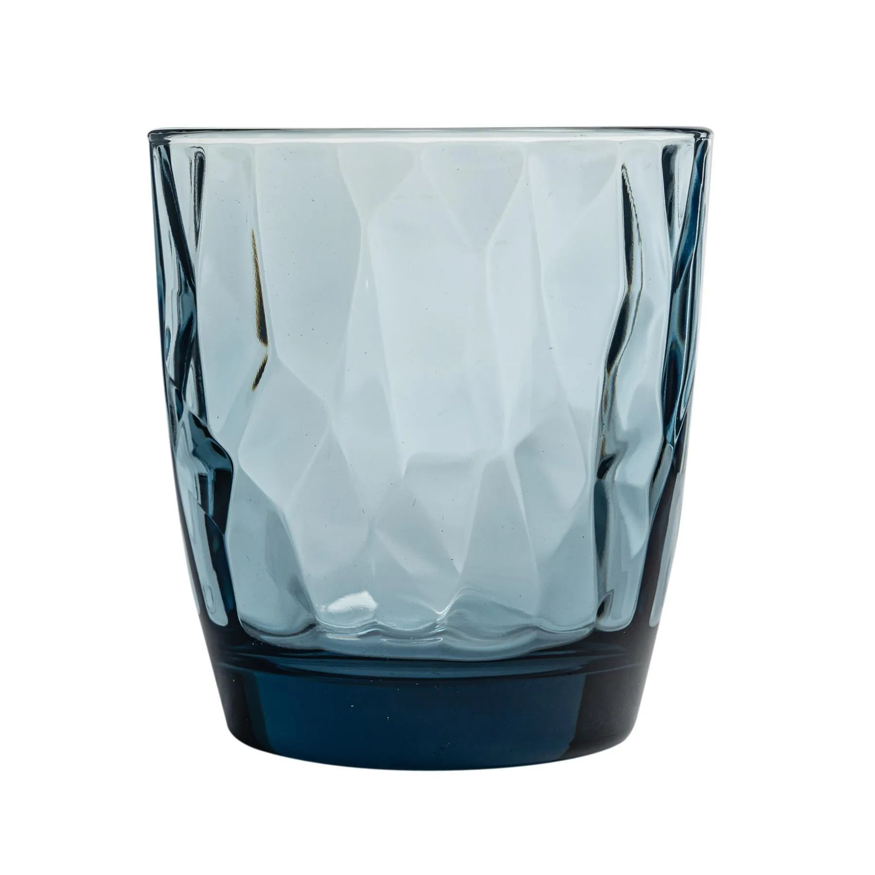 Glassware | Diamond Water Glasses - 300ml - Blue  - Pack of 6 | Bormioli Rocco