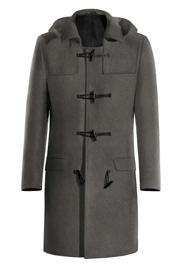 Grey Long Montgomery coat