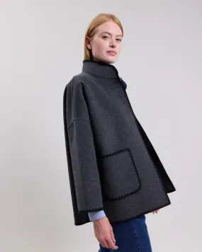 Hartford Valentine Coat in Anthracite