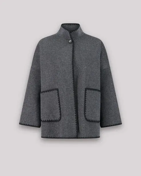 Hartford Valentine Coat in Anthracite