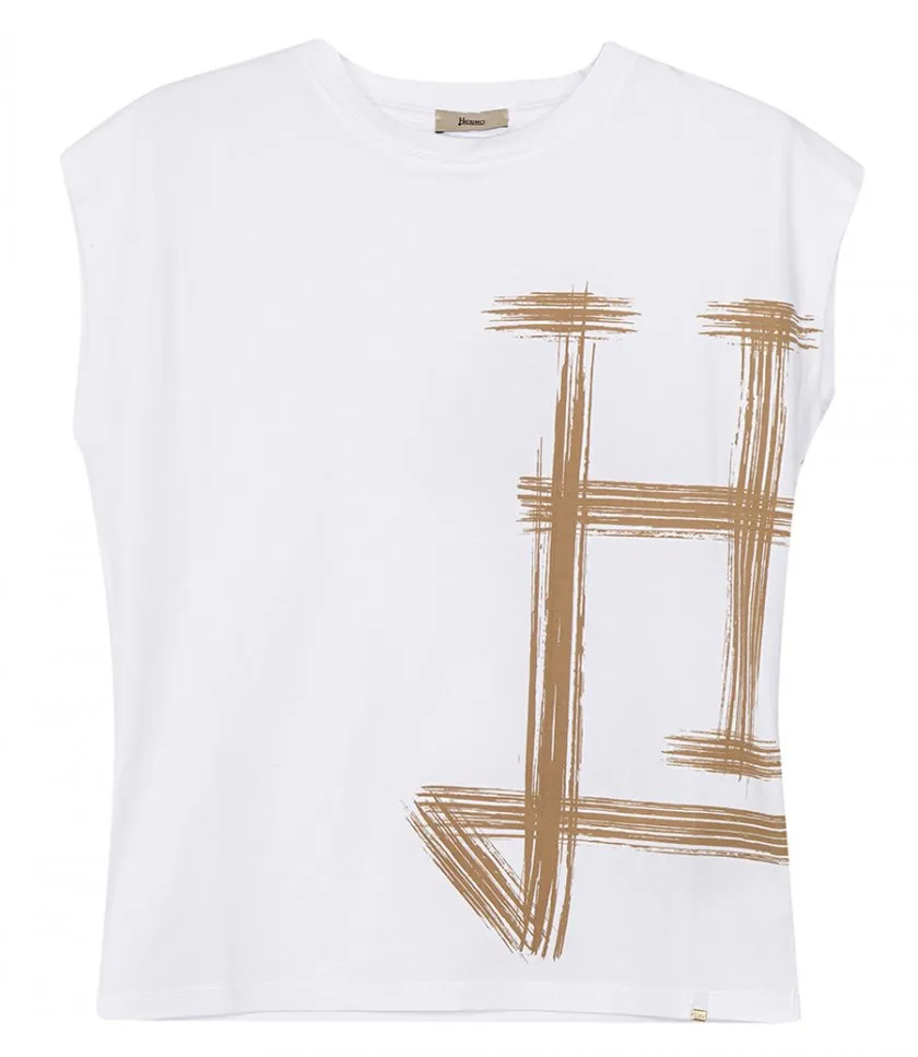 HERNOINTERLOCK JERSEY T-SHIRT WITH KIMONO SLEEVES