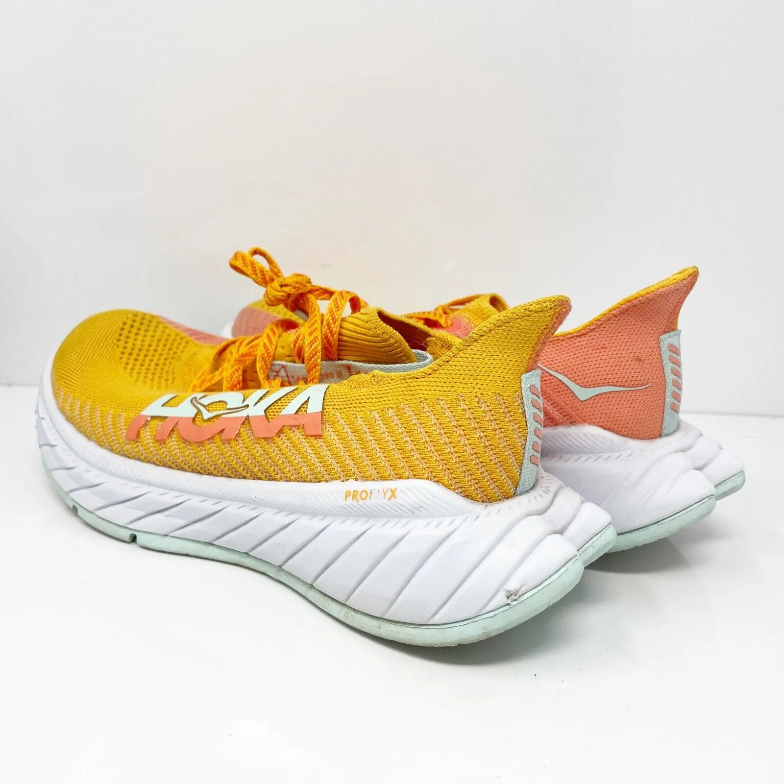 Hoka One One Womens Carbon X 3 1123192 RYCM Yellow Running Shoes Sneaker Size 7B