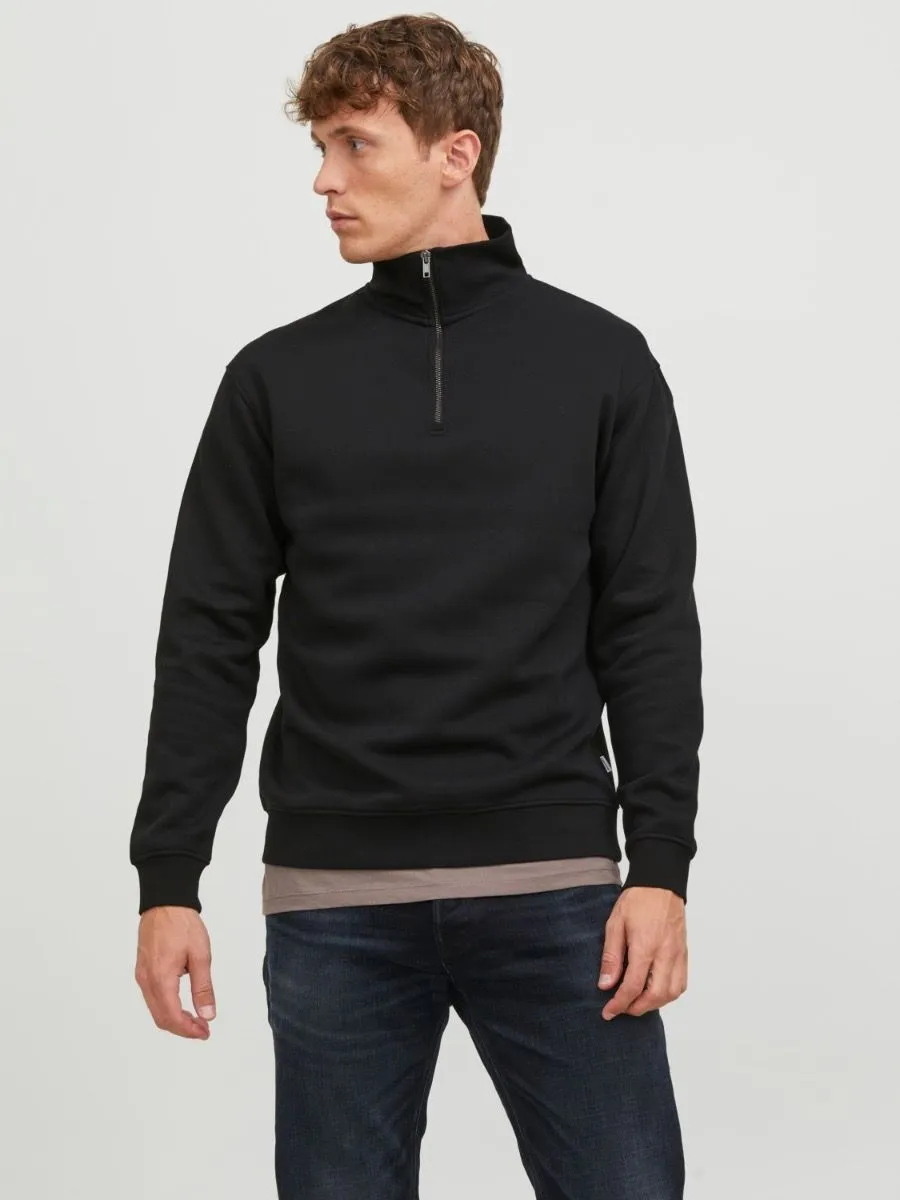 Jack & Jones Bradley Half Zip Sweatshirts Black