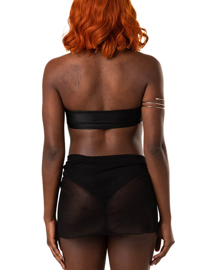 JET BLACK MESH SARONG