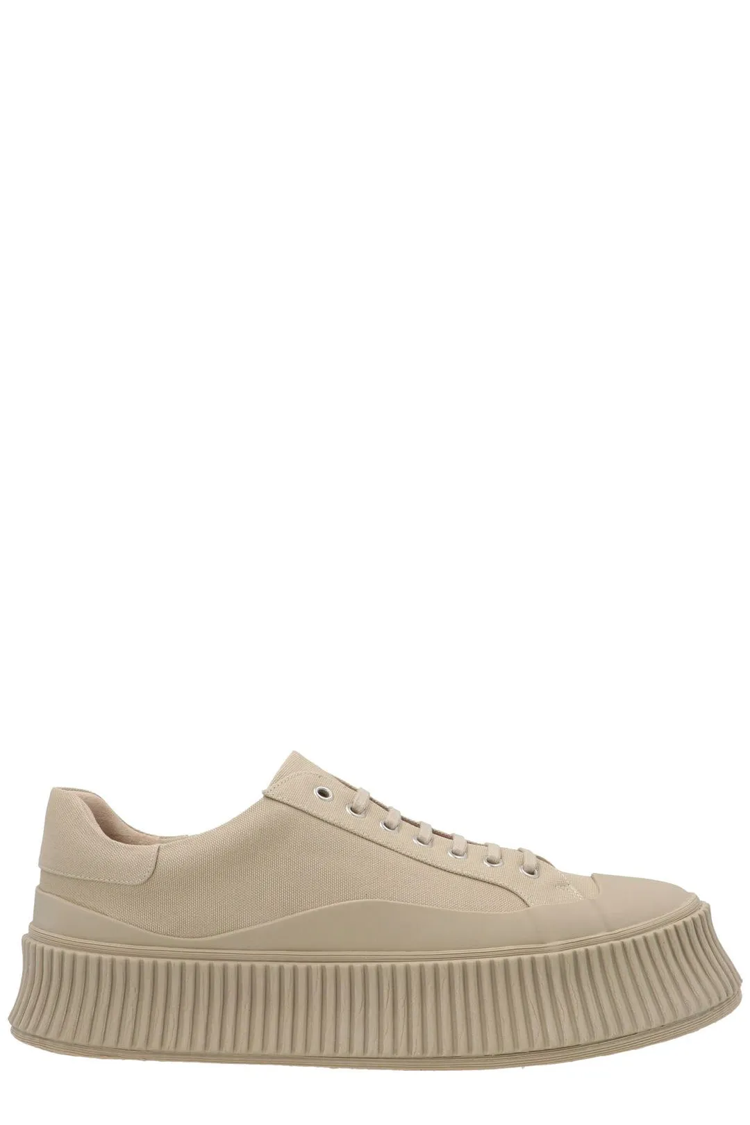 Jil Sander Round Toe Lace-Up Sneakers