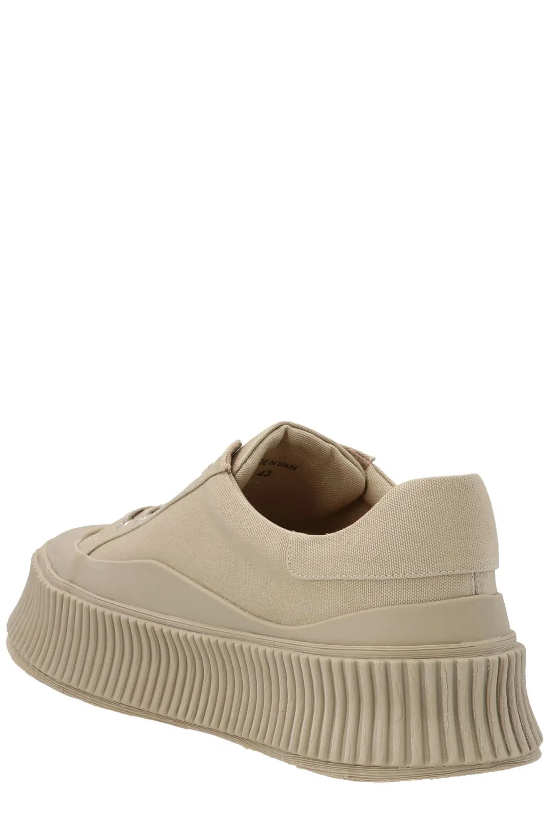 Jil Sander Round Toe Lace-Up Sneakers