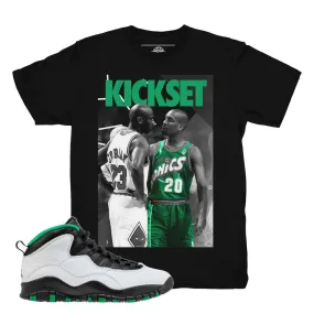 Jordan 10 Seattle Gary Payton Black Shirt