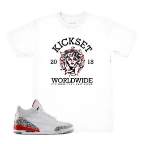 Jordan 3 Katrina Worldwide Medusa Shirt