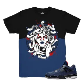 Jordan 4 Winter Loyal Blue Medusa Split Shirt