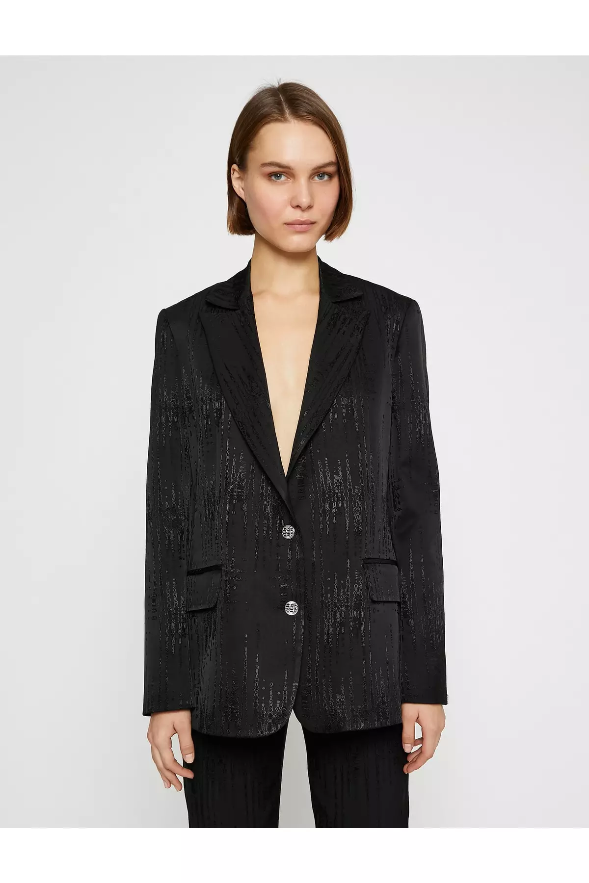 KOTON Patterned Blazer Jacket