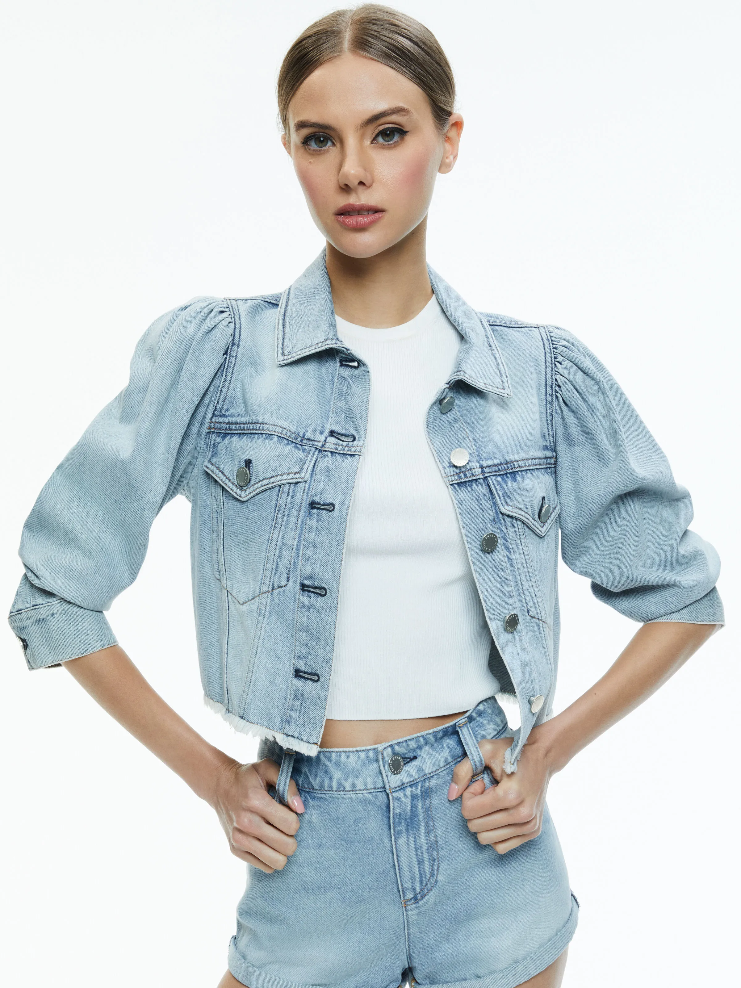 LANA PUFF SLEEVE DENIM JACKET