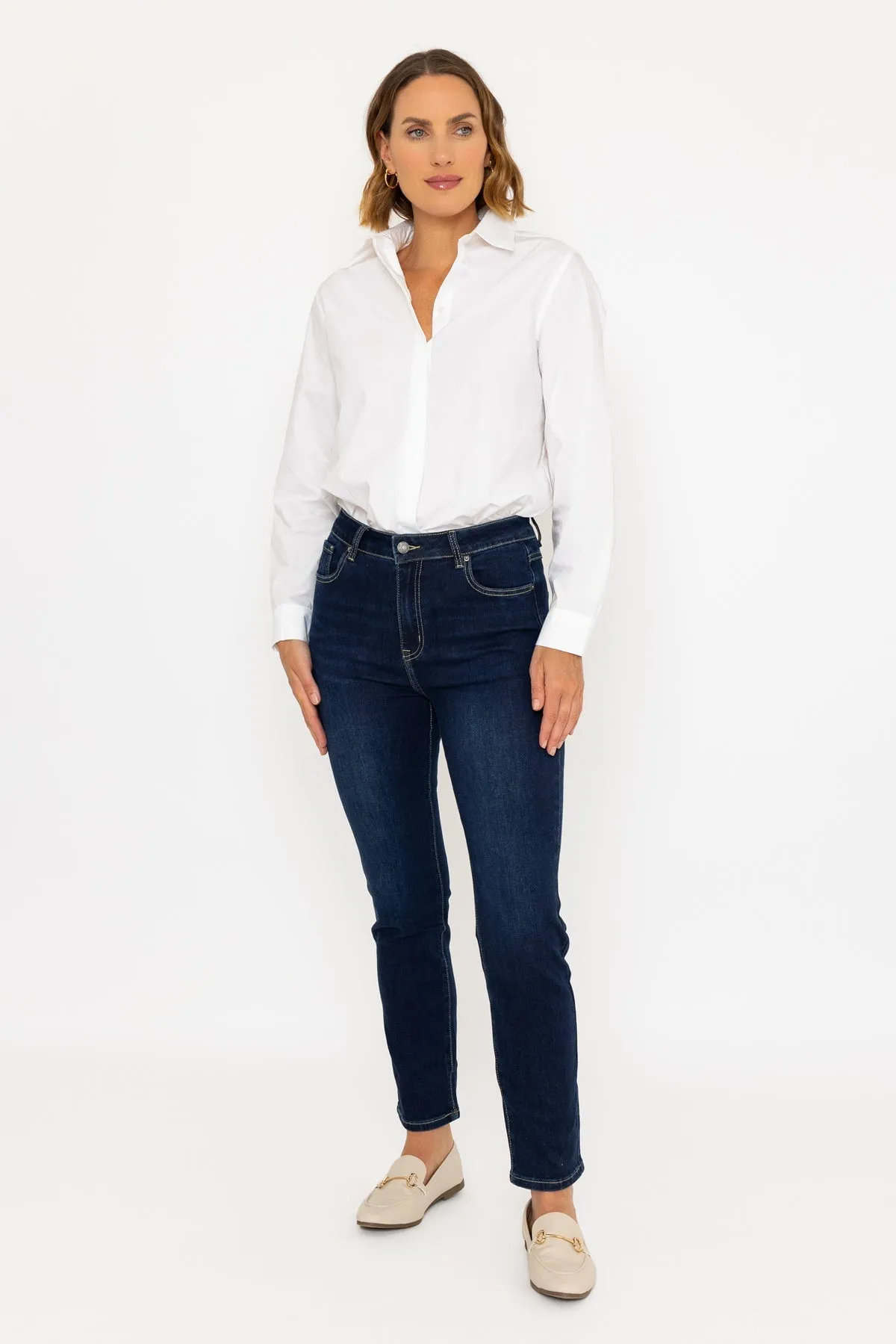 Lana Straight Leg Jeans in Indigo