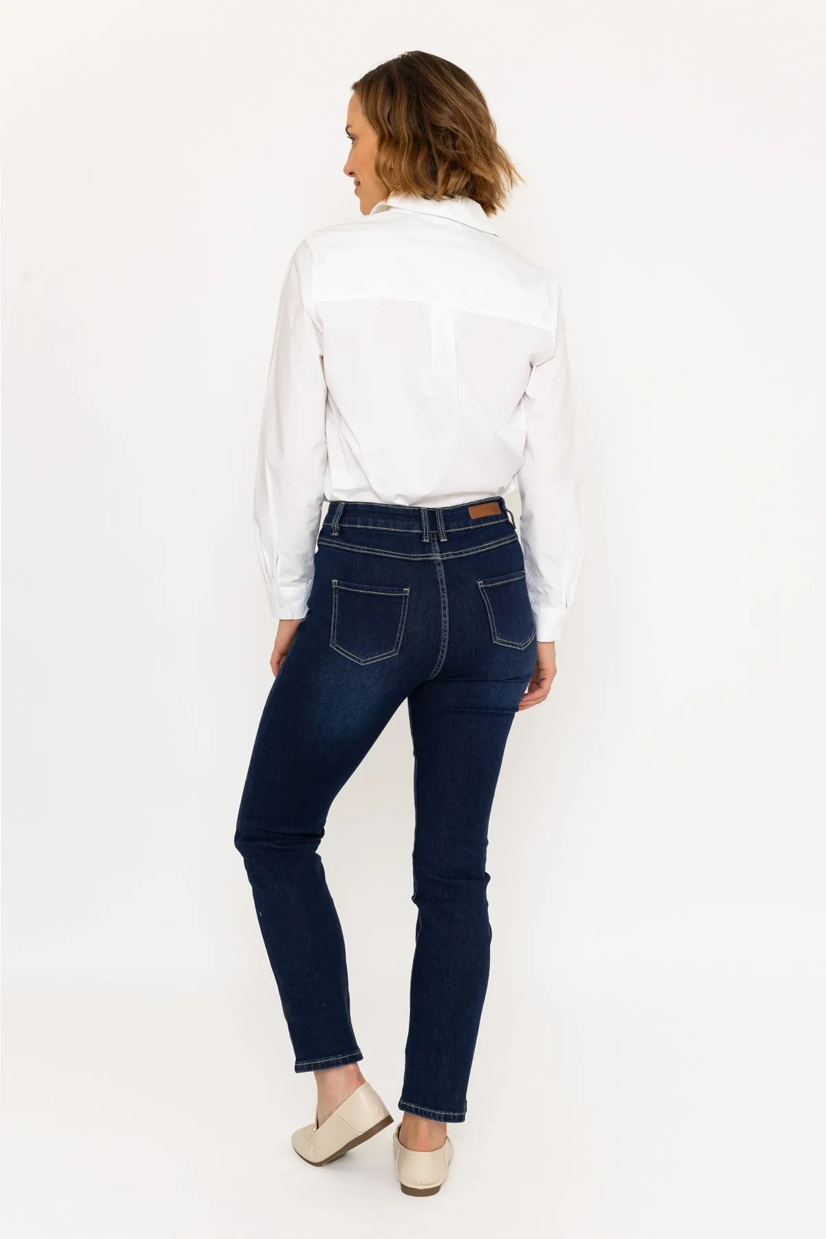 Lana Straight Leg Jeans in Indigo