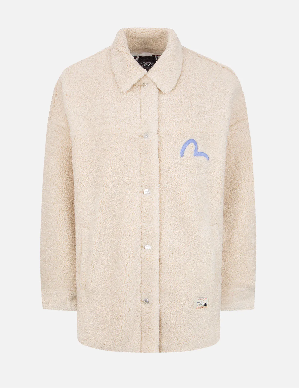 Logo Appliqué Sherpa Shirt Jacket