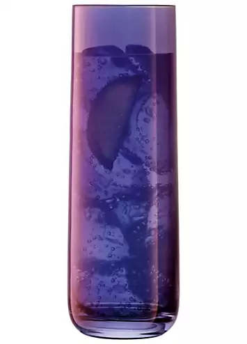 LSA Set of 4 Aurora Highball 420ml Polar Violet Glasses | Kaleidoscope