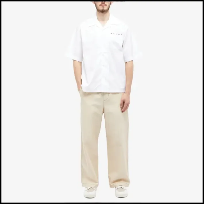 MARNI  |Plain Cotton Short Sleeves Designers Shirts