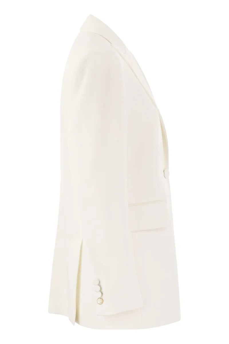 MAX MARA Elegant White Tuxedo Jacket for Women - SS24