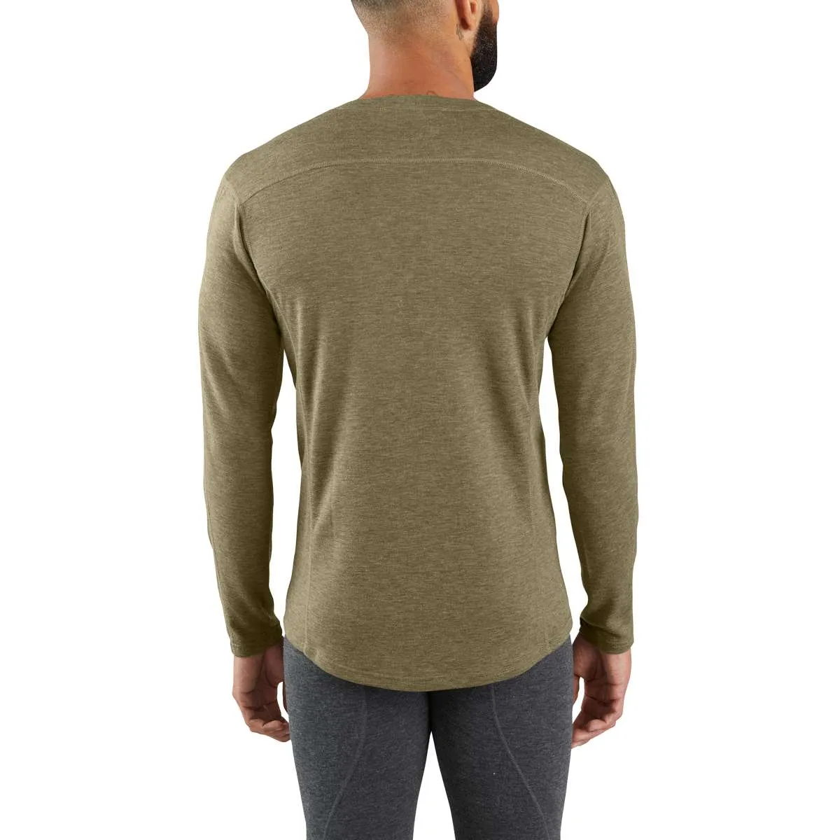 MBL119 - Carhartt Men's FORCE Heavyweight Synthetic-Wool Blend Base Layer Crewneck Pocket Top