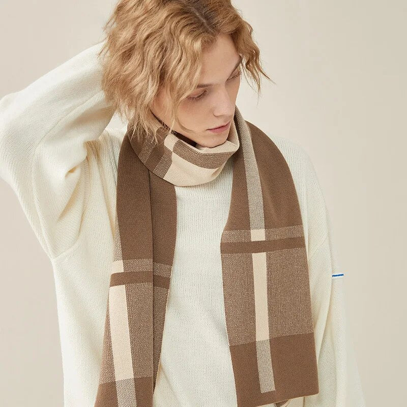 Men's Scarf High Quality Wool Scarf Men Autumn Winter Cashmere Muffler Luxury Chrimas Gift Male