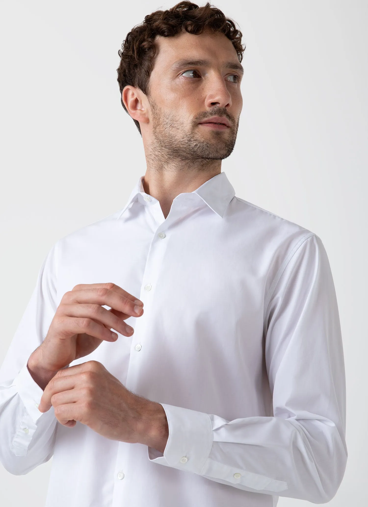 Men's Sea Island Cotton Shirt in White