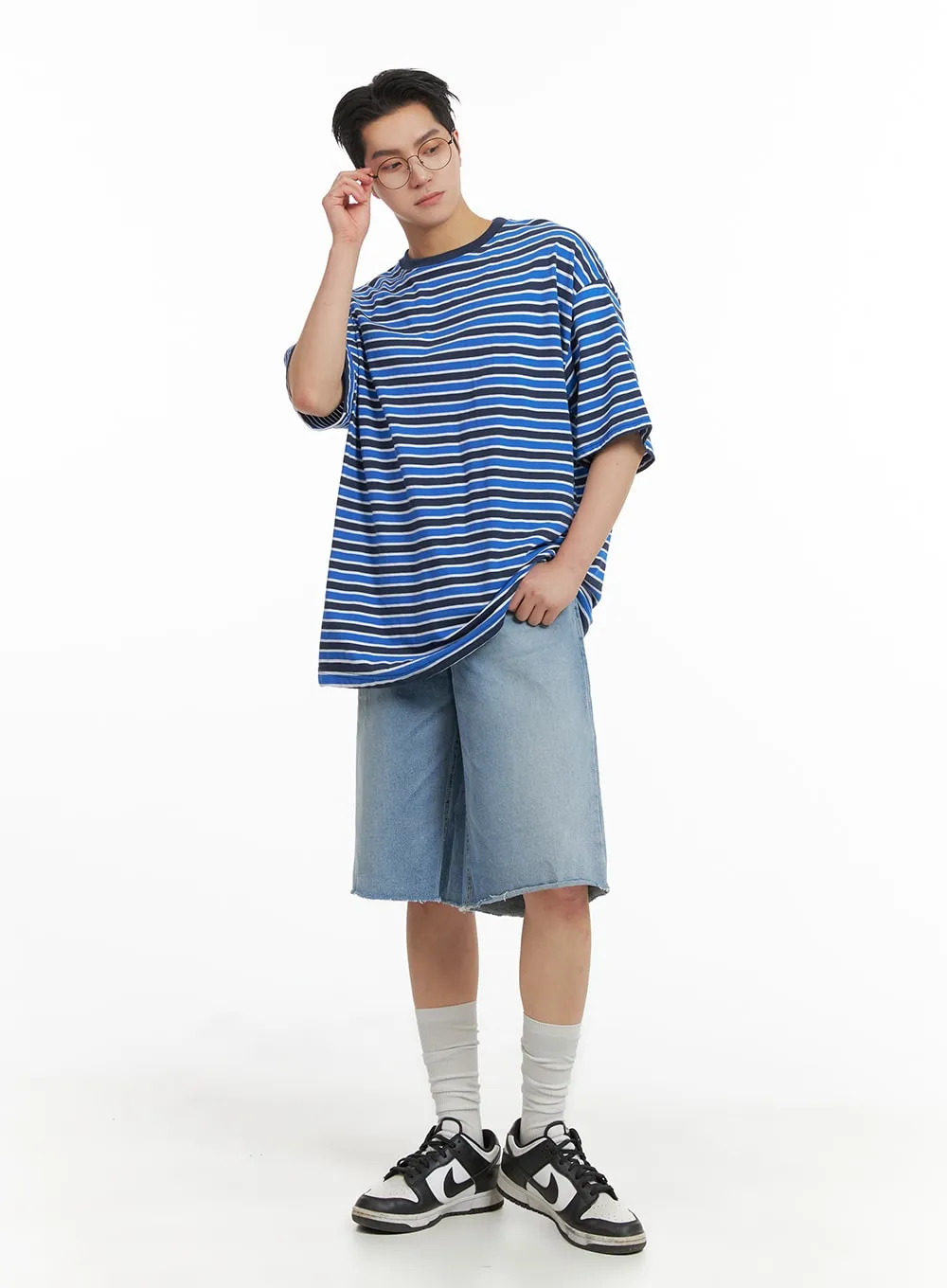 Men's Striped Cotton T-Shirt IA401