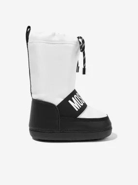 Moschino Kids Logo Snow Boots in White