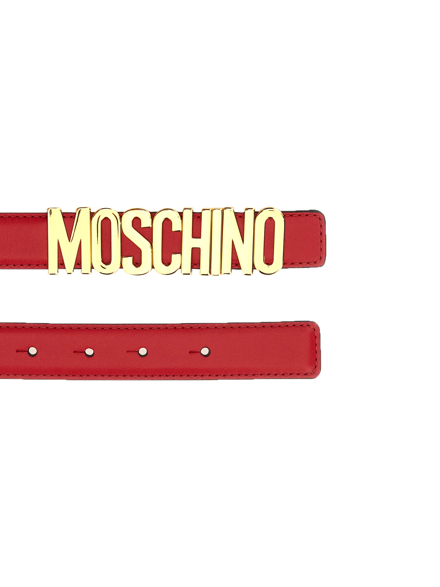 MOSCHINO    LEATHER BELT WITH LOGO